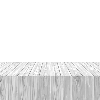 White washed wooden table texture with detailed wood grain, ideal for backgrounds or design elements vector