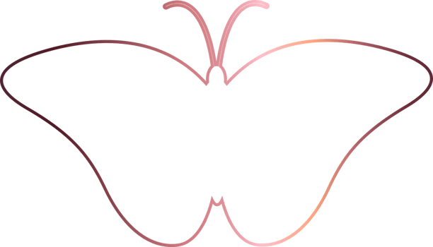 Butterfly gradient decoration and design. png