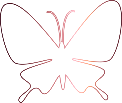 Butterfly gradient decoration and design. png