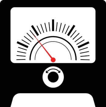 Ammeter Physics Icon, Sign, Symbol vector