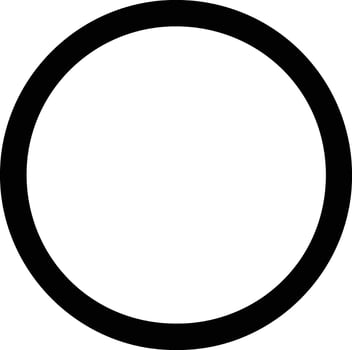 Circle black silhouette vector