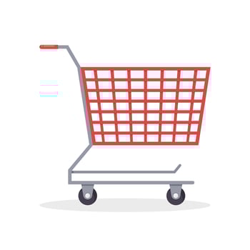 Shopping cart basket trolley vector illustration graphic icon symbol