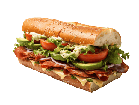 AI generated Sandwich fastfood object png file