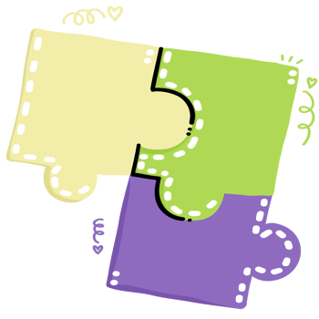 Jigsaw puzzle piece cute style png