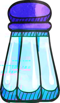Pepper pot icon in watercolor style. vector