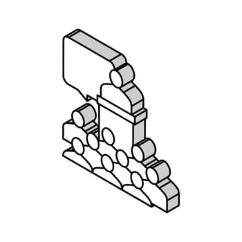 parents meeting isometric icon vector illustration