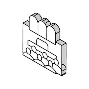 farewell room isometric icon vector illustration
