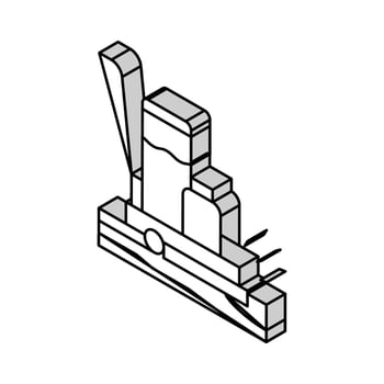 tool carrier trolley isometric icon vector illustration