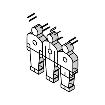 band music group isometric icon vector illustration