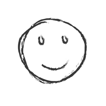 doodle smile hand drawn vector