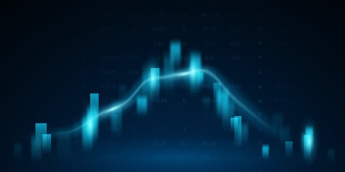 business vector illustration design Stock market charts or Forex trading charts for business and finance ideas.