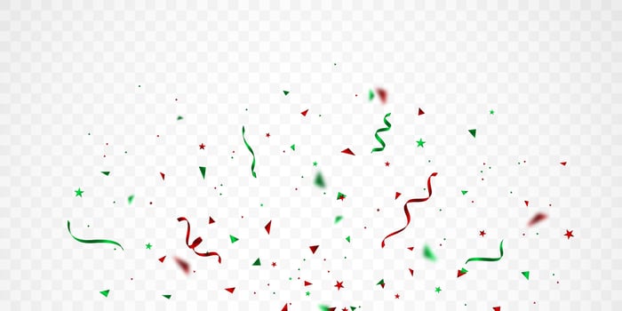 beautiful red and green confetti background for festival decoration vector illustration