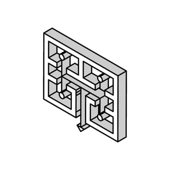 fire hydrant emergency isometric icon vector illustration
