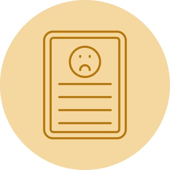 Complaint Line Circle Multicolor Icon vector