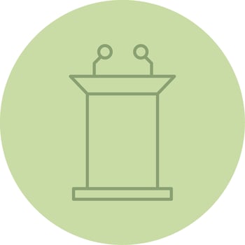 Podium Line Circle Multicolor Icon vector