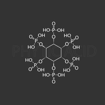Phytic acid molecular skeletal chemical formula vector