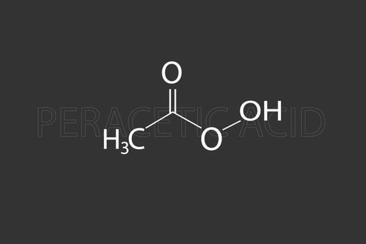 Peracetic acid molecular skeletal chemical formula vector