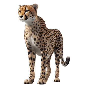 AI generated 3D Rendering of a Wild Leopard on Transparent Background - Ai Generated png