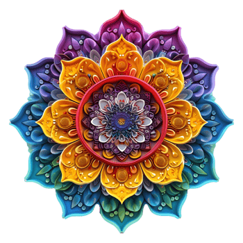 AI generated 3D Rendering of a Mandala Art Flower on Transparent Background - Ai Generated png