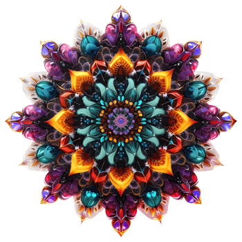 AI generated 3D Rendering of a Mandala Art Flower on Transparent Background - Ai Generated png