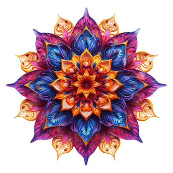 AI generated 3D Rendering of a Mandala Art Flower on Transparent Background - Ai Generated png