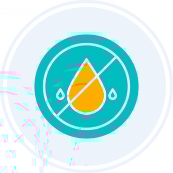 Embargo Glyph Two Colour Circle Icon vector