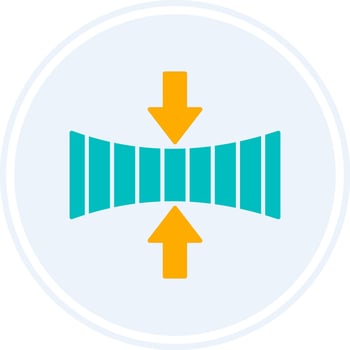 Elasticity Glyph Two Colour Circle Icon vector