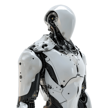 AI generated 3D Rendering of a Humanoid Robot on Transparent Background - Ai Generated png