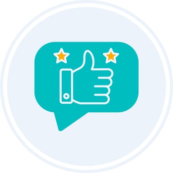 Reviews Glyph Two Colour Circle Icon vector