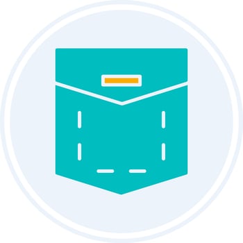Pocket Glyph Two Colour Circle Icon vector