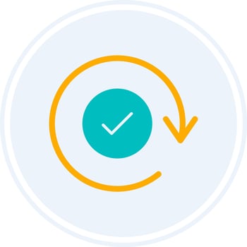 Update Glyph Two Colour Circle Icon vector