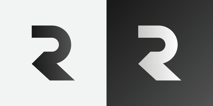 Letter R logo design template Creative modern trendy r typography vector