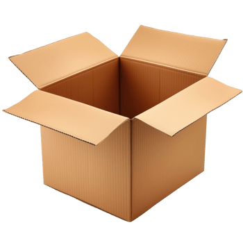 AI generated Open cardboard box isolated on transparent background png
