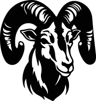 bighorn sheep silhouette portrait vector