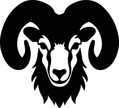 bighorn sheep  silhouette portrait vector