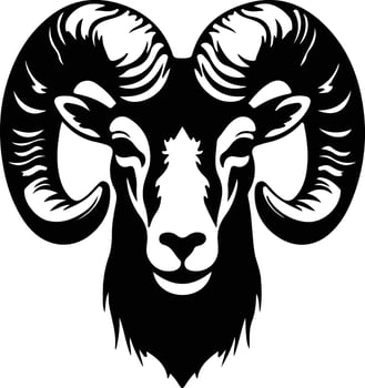 bighorn sheep  silhouette portrait vector