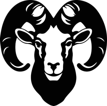 bighorn sheep  silhouette portrait vector
