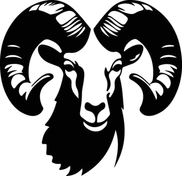 bighorn sheep  silhouette portrait vector