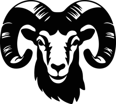 bighorn sheep  silhouette portrait vector