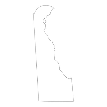 Delaware outline map vector