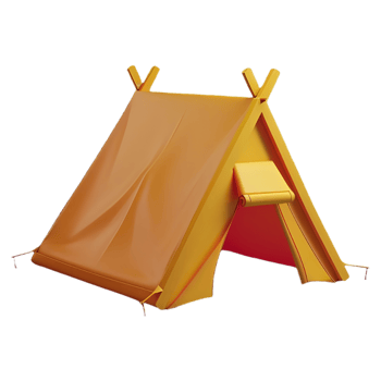 AI generated Png of tent against transparent Background