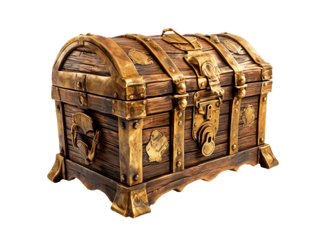 AI generated Pirate chest object png file