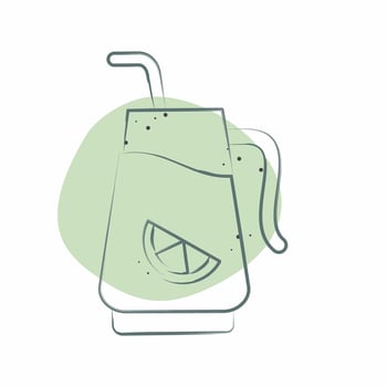 Icon Infused Water. related to Cocktails,Drink symbol. Color Spot Style. simple design editable. simple illustration vector