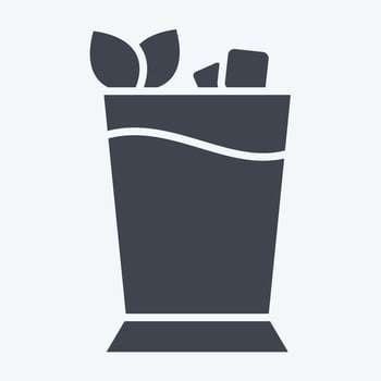 Icon Mint Julep. related to Cocktails,Drink symbol. glyph style. simple design editable. simple illustration vector