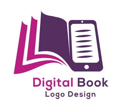 Bright colorful open book logo in rainbow colors. Vector icon. Education symbol