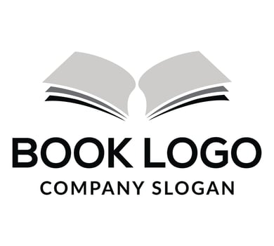 Bright colorful open book logo in rainbow colors. Vector icon. Education symbol