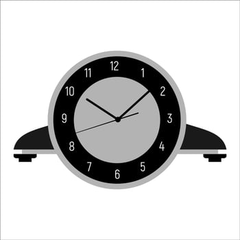 Vector Set of Office Wall Clocks of various shapes Design Template Isolated on White background. Dial with Roman numerals. Wall Clock Mock-up for Branding and Advertising Isolated. Watch Face Design