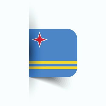 Aruba national flag, Aruba National Day, EPS10. Aruba flag vector icon