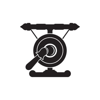Icon of Gong or Indonesian traditional musical instrument,vector illustration symbol design vector