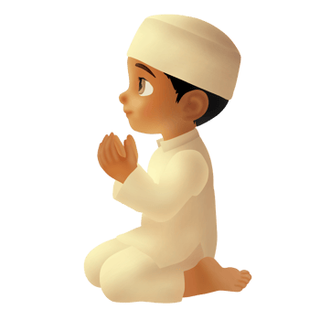 Muslim boy praying to god png